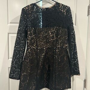 Showpo Elegant Black Lace Mini Dress